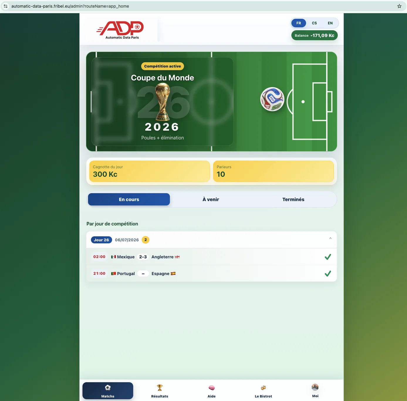 Aperçu du projet ADP Paris entre collègues